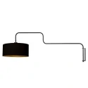 Steinhauer wall luminaire BLOEBA 1 flame E27 IP20, black dimmable