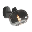 Mexlite wall luminaire TENEBRIS 1 flame E14 IP20, black dimmable