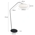 anne light & home floor lamp ZIG-ZAG 1 flame E27 IP20, black dimmable