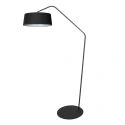 anne light & home Stehleuchte ZIG-ZAG, 1-flammig, H: 175cm, E27, IP20, schwarz, Schirm Leinen schwarz