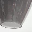 Mexlite Pendelleuchte DROVIA, Ø22,5cm, 1-flammig, E27, IP20, schwarz/rauchfarben