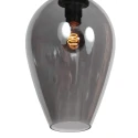 Mexlite Pendelleuchte DROVIA, Ø22,5cm, 1-flammig, E27, IP20, schwarz/rauchfarben