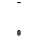 Mexlite Pendelleuchte DROVIA, Ø15cm, 1-flammig, E27, IP20, schwarz/rauchfarben