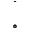 Mexlite Pendelleuchte SFERIO, Ø15cm, 1-flammig, E27, IP20, schwarz/rauchglas