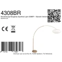 Steinhauer arc luminaire LUMA NOLA 1 flame E27 IP20, bronze dimmable
