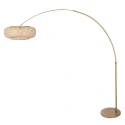 Steinhauer arc luminaire MAZE NATURAL 1 flame E27 IP20, bronze dimmable