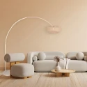 Steinhauer arc luminaire MAZE NATURAL 1 flame E27 IP20, creme dimmable