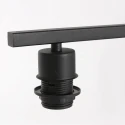 Tischleuchte STANG, Fuß eckig, 1-flammig, H: 51cm, E27, IP20, schwarz, Schirm kork