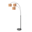 Steinhauer floor lamp SPARKLED LIGHT 3 flames E27 IP20, black dimmable