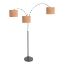 Steinhauer floor lamp SPARKLED LIGHT 3 flames E27 IP20, black dimmable