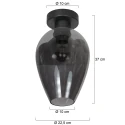 Mexlite Deckenleuchte DROVIA, Ø22,5cm, 1-flammig, E27, IP20, schwarz/rauchfarben