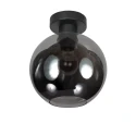 Deckenleuchte SFERIO, Ø20cm, 1-flammig, E27, IP20, schwarz/rauchglas
