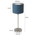 Mexlite table lamp NOOR 1 flame E27 IP20, steel dimmable