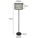 Mexlite floor lamp NOOR E27 IP20, dimmable