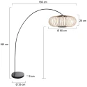 Mexlite arc luminaire SOLVA 1 flame E27 IP20, black dimmable