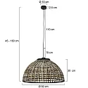Steinhauer pendant luminaire SPARKLED LIGHT E27 IP20, dimmable