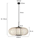 anne light & home pendant luminaire SPARKLED LIGHT E27 IP20, dimmable