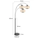 anne light & home Stehleuchte 3-fl. 