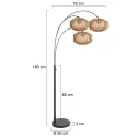 anne light & home Stehleuchte 3-fl. 