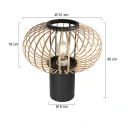 anne light & home table lamp SILVA 1 flame E27 IP20, black dimmable