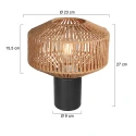 anne light & home table lamp ROPEX 1 flame E27 IP20, black dimmable