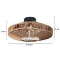 anne light & home ceiling luminaire ROPEX 1 flame E27 IP20, black dimmable