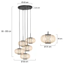 anne light & home Pendelleuchte 5-fl. 