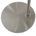 Steinhauer Bogenlampe VELA LINO, 1-flammig, E27, IP20, stahl / Schirm schwarz