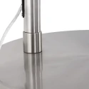 Steinhauer Bogenlampe VELA LINO, 1-flammig, E27, IP20, stahl / Schirm schwarz
