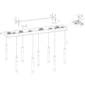 Steinhauer Pendelleuchte 8-fl. 