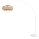 arc luminaire MAZE NATURAL 1 flame E27 IP20, white dimmable