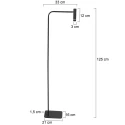 Steinhauer floor lamp VOLARI 1 flame IP20, black dimmable