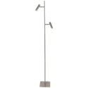 Steinhauer floor lamp VOLARI 2 flames IP20, steel dimmable