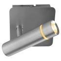 wall luminaire VOLARI 1 flame IP20, steel dimmable
