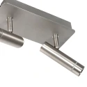 wall luminaire VOLARI 2 flames IP20, steel dimmable