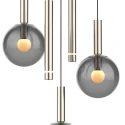 Steinhauer pendant luminaire VOLARI 5 flames IP20, steel dimmable