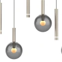 Steinhauer pendant luminaire VOLARI 9 flames IP20, steel dimmable
