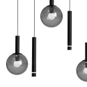 Steinhauer pendant luminaire VOLARI 9 flames IP20, black dimmable