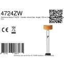 Steinhauer LED Stehleuchte STANG, Doppelfuß eckig, 2-flammig, H: 158cm, E27, 1W, 2900K, 100lm, IP20, schwarz, Schirm gold