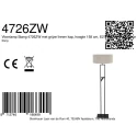 Steinhauer LED Stehleuchte STANG, Doppelfuß eckig, 2-flammig, H: 158cm, E27, 1W, 2900K, 100lm, IP20, schwarz, Schirm schlamm