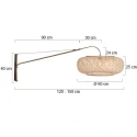 Steinhauer wall luminaire MAZE NATURAL 1 flame E27 IP20, bronze dimmable