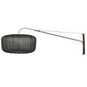 Wandleuchte VELA LINO, 1-flammig, E27, IP20, bronze / Schirm schwarz