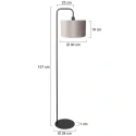 Steinhauer floor lamp STANG 1 flame E27 IP20, black dimmable
