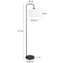 Steinhauer floor lamp STANG 1 flame E27 IP20, black dimmable