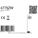 Steinhauer floor lamp STANG 1 flame E27 IP20, black dimmable