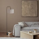 Steinhauer floor lamp STANG 1 flame E27 IP20, black dimmable