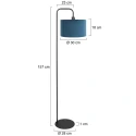 Steinhauer floor lamp STANG 1 flame E27 IP20, black dimmable