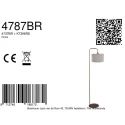 Steinhauer floor lamp STANG 1 flame E27 IP20, bronze dimmable