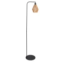 Steinhauer floor lamp ROPEX 1 flame E27 IP20, black dimmable