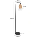 Steinhauer floor lamp ROPEX 1 flame E27 IP20, black dimmable